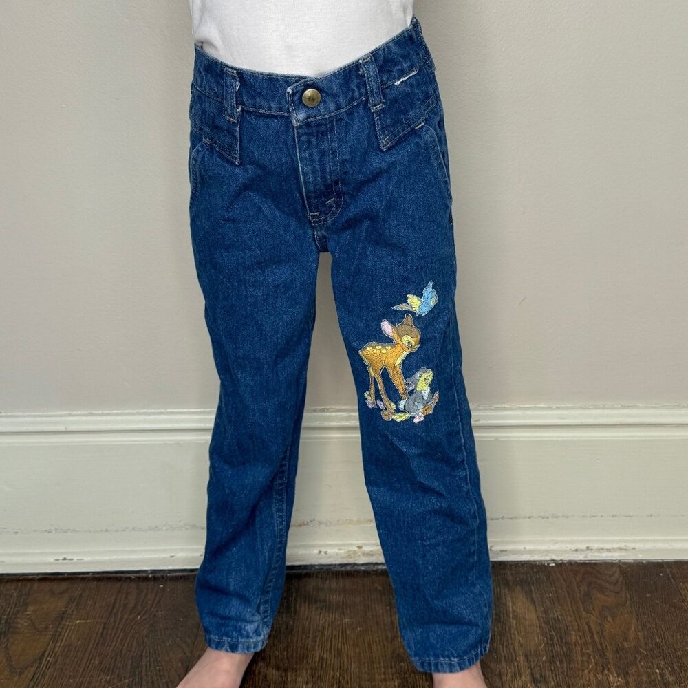 Vintage 1980s Bambi Blue Jeans, Walt Disney Magic Size 6, Disneyland